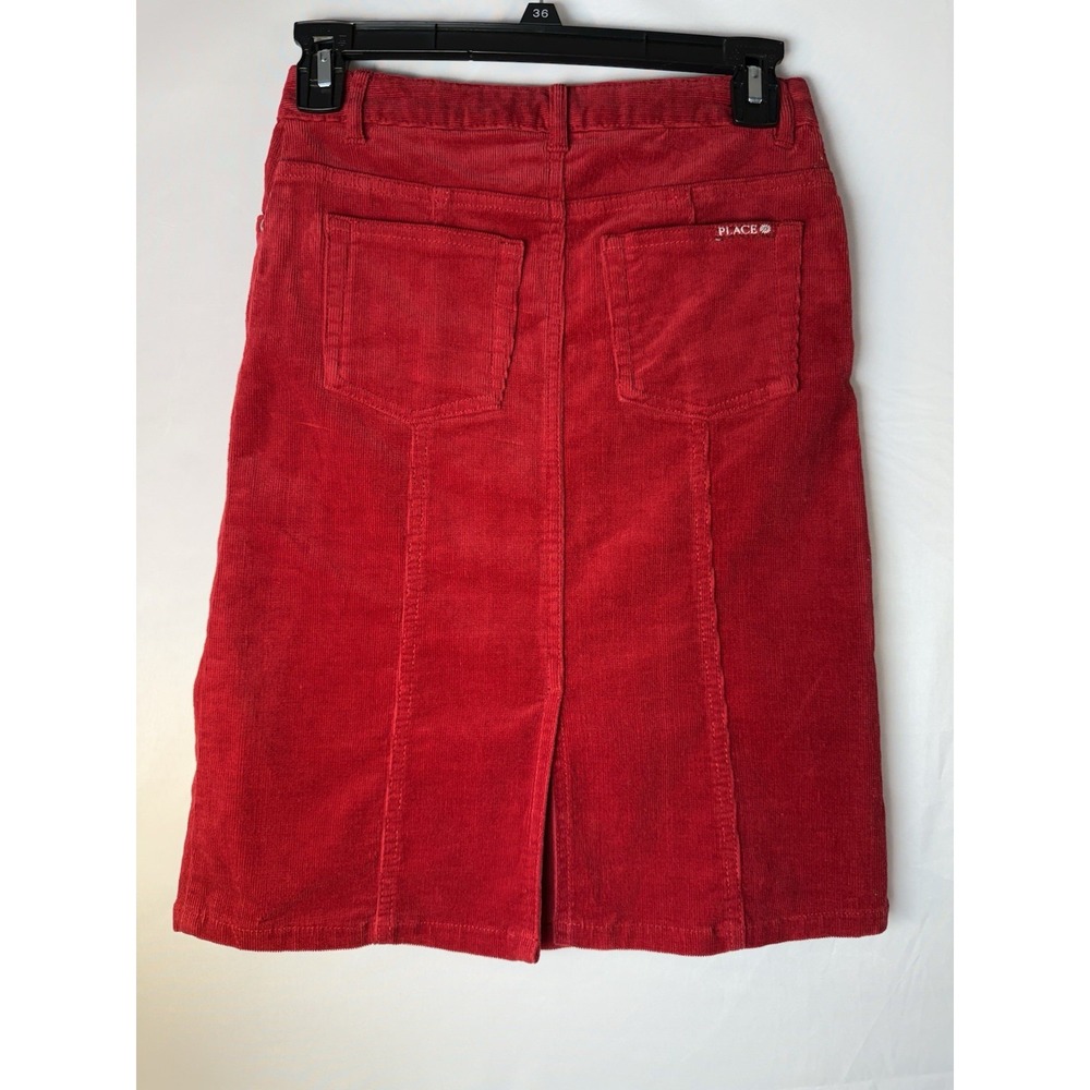 Girls THE CHILDRENS PLACE Red Velour Corduroy With Pockets SKIRT~size 10 - Picture 2 of 7